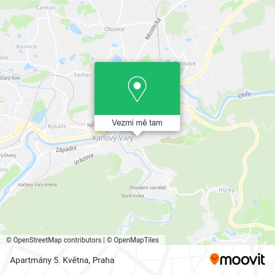 Apartmány 5. Května mapa