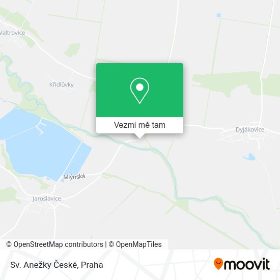 Sv. Anežky České mapa