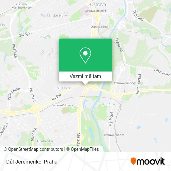 Důl Jeremenko mapa