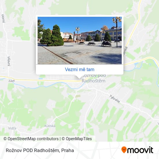 Rožnov POD Radhoštěm mapa