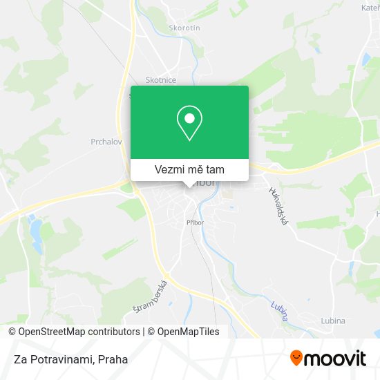 Za Potravinami mapa