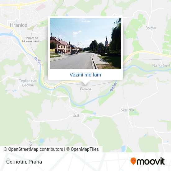 Černotín mapa