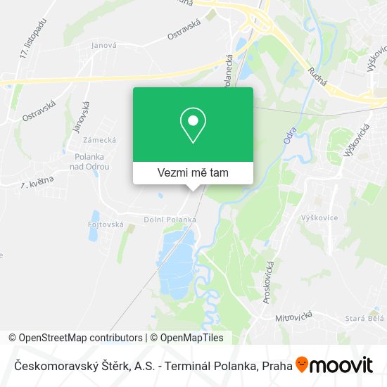 Českomoravský Štěrk, A.S. - Terminál Polanka mapa