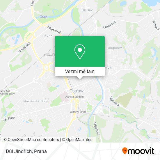 Důl Jindřich mapa