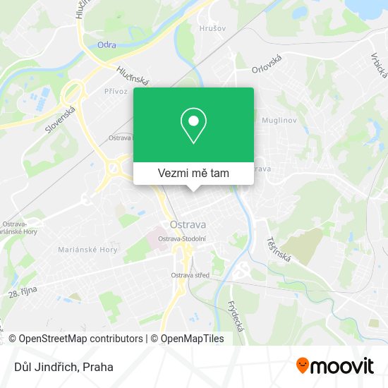 Důl Jindřich mapa