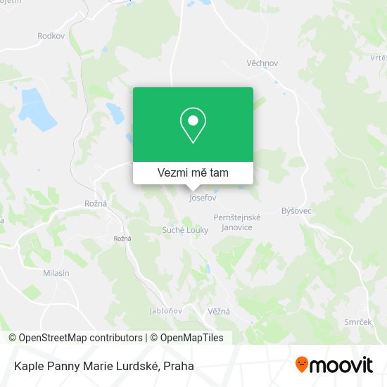 Kaple Panny Marie Lurdské mapa