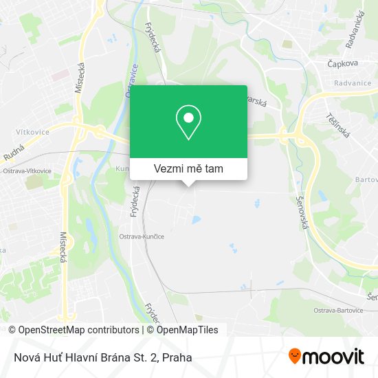Nová Huť Hlavní Brána St. 2 mapa