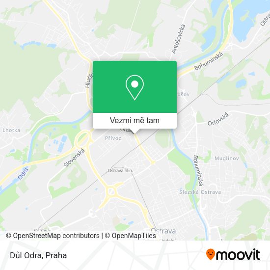 Důl Odra mapa