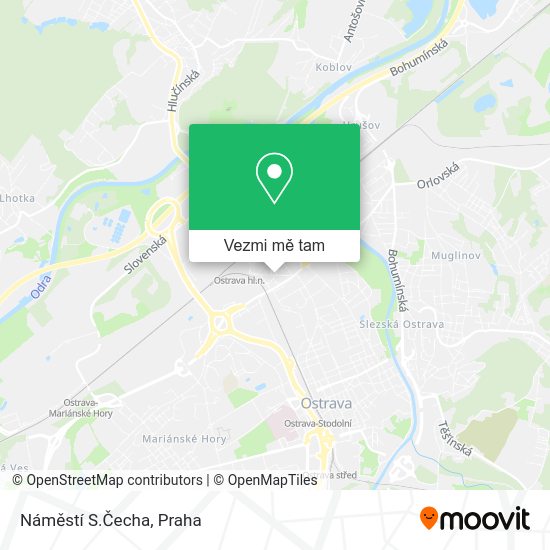 Náměstí S.Čecha mapa