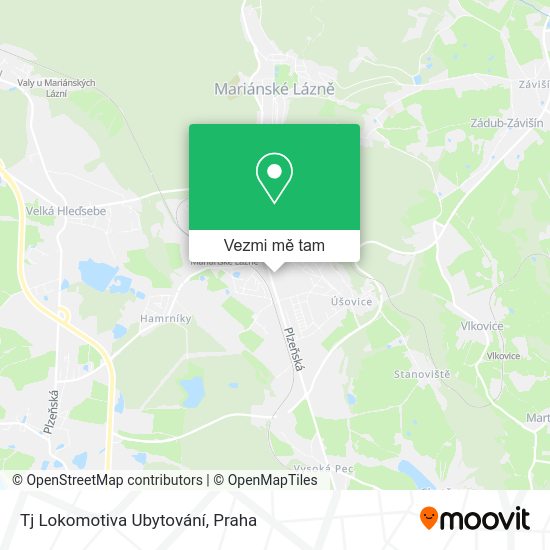 Tj Lokomotiva Ubytování mapa