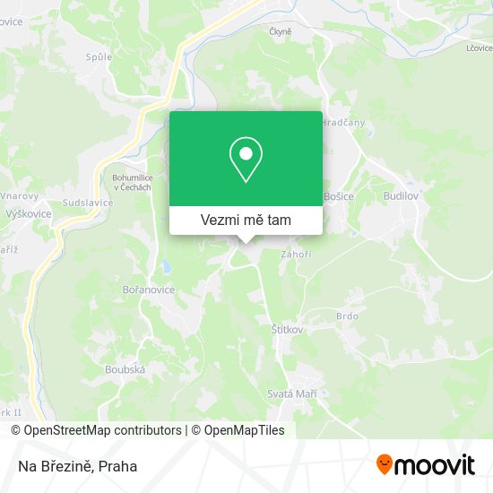 Na Březině mapa
