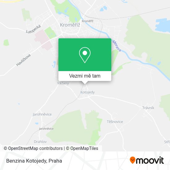 Benzina Kotojedy mapa
