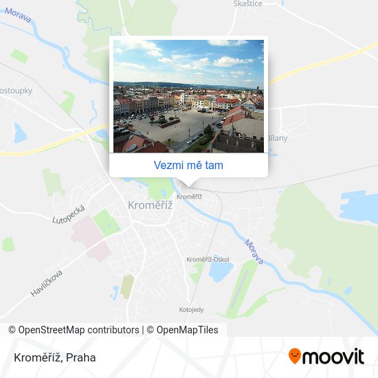 Kroměříž mapa