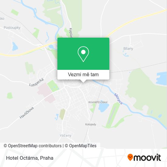 Hotel Octárna mapa
