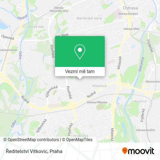 Ředitelství Vítkovic mapa