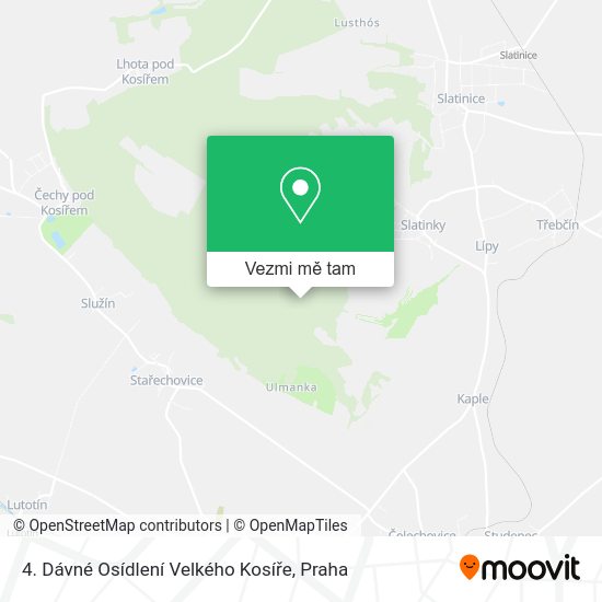 4. Dávné Osídlení Velkého Kosíře mapa