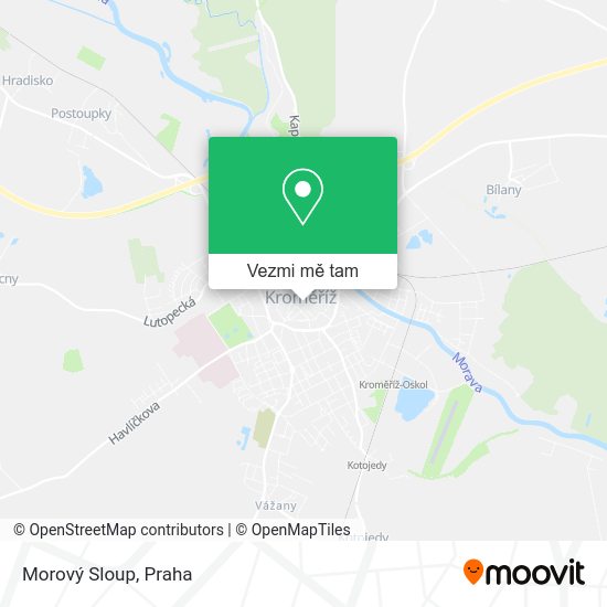 Morový Sloup mapa