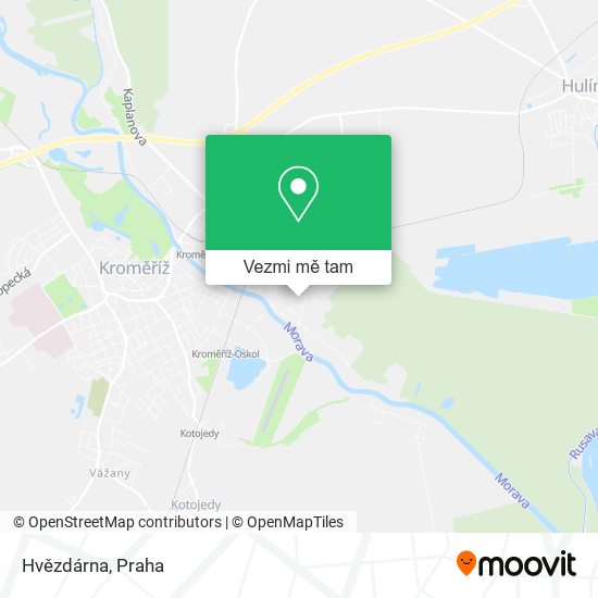 Hvězdárna mapa