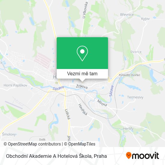 Obchodní Akademie A Hotelová Škola mapa