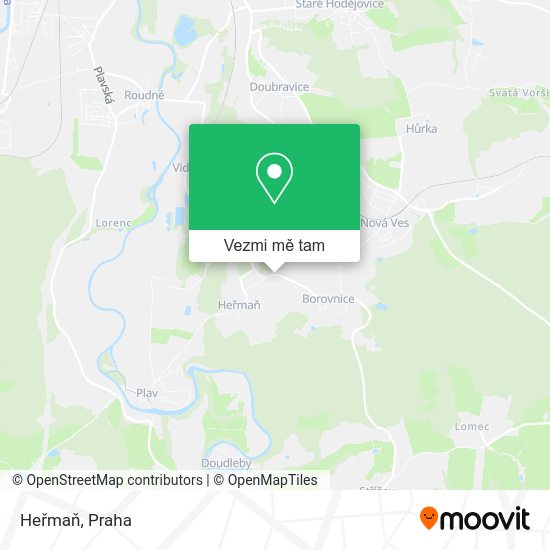 Heřmaň mapa