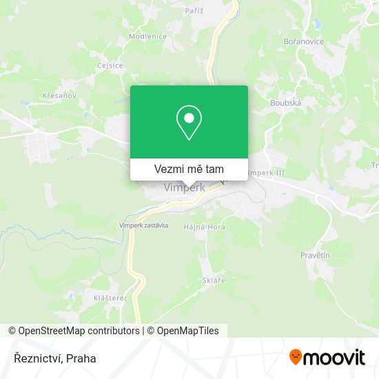 Řeznictví mapa