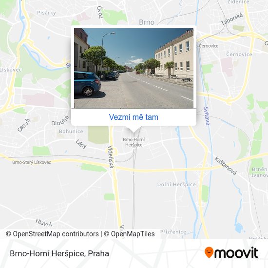 Brno-Horní Heršpice mapa