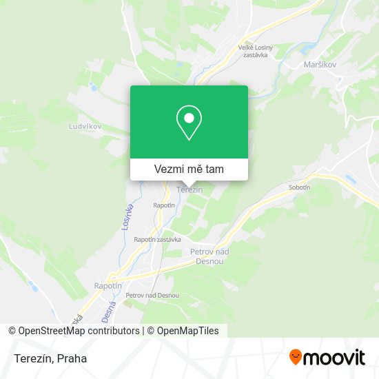 Terezín mapa