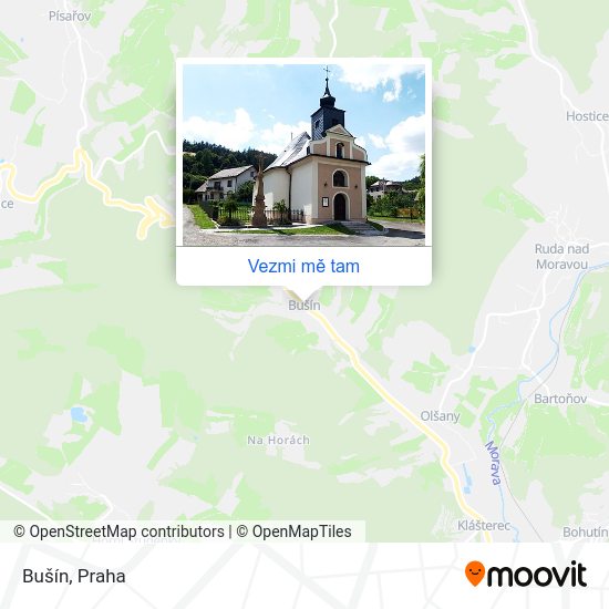 Bušín mapa