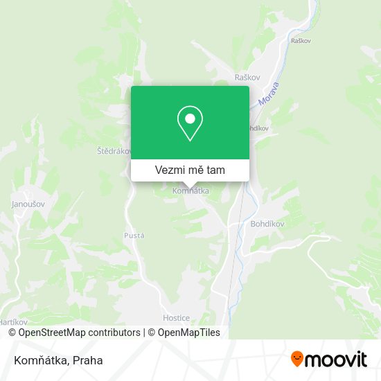 Komňátka mapa