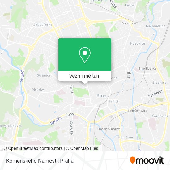 Komenského Náměstí mapa