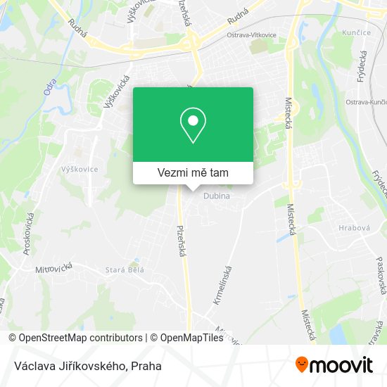 Václava Jiříkovského mapa