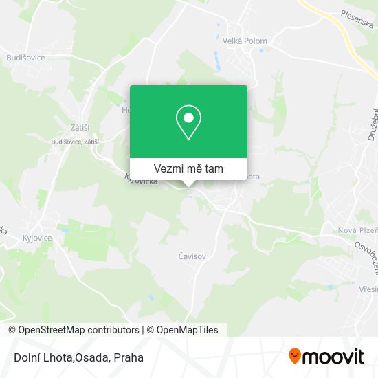Dolní Lhota,Osada mapa