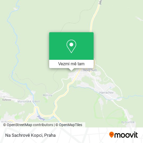Na Sachrově Kopci mapa