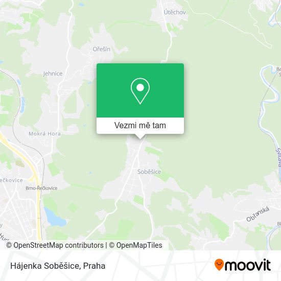 Hájenka Soběšice mapa