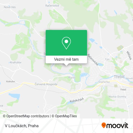 V Loučkách mapa