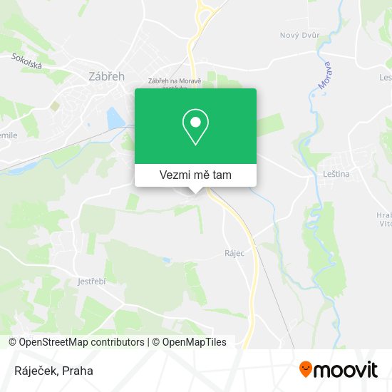 Ráječek mapa