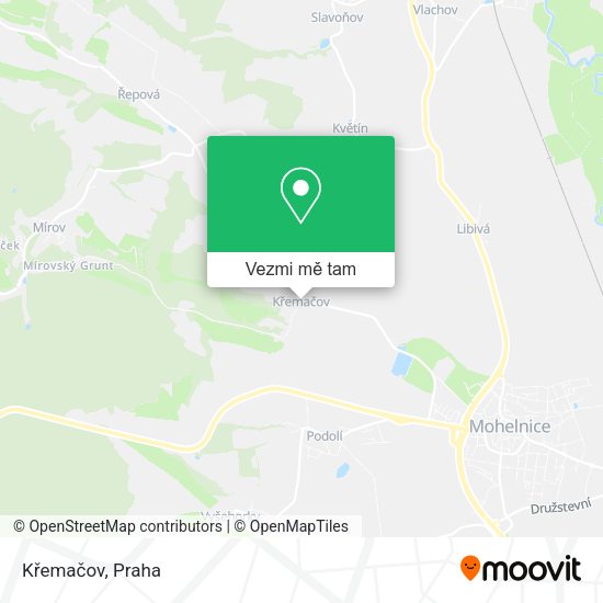 Křemačov mapa
