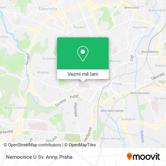 Nemocnice U Sv. Anny mapa