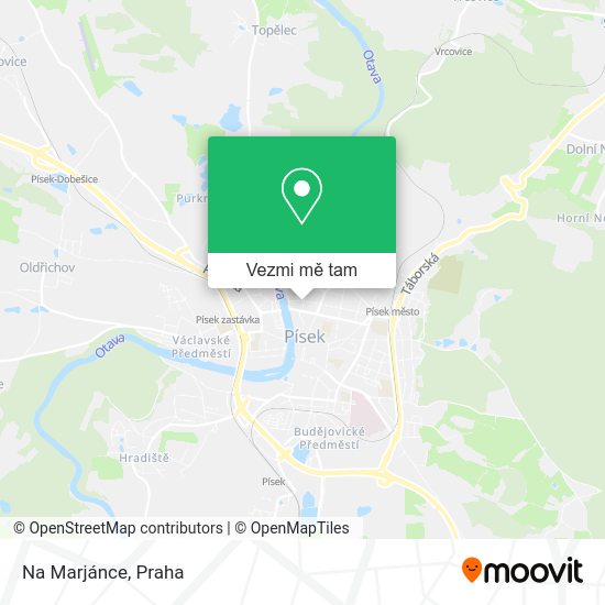 Na Marjánce mapa