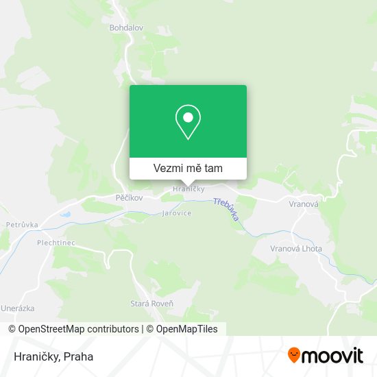 Hraničky mapa