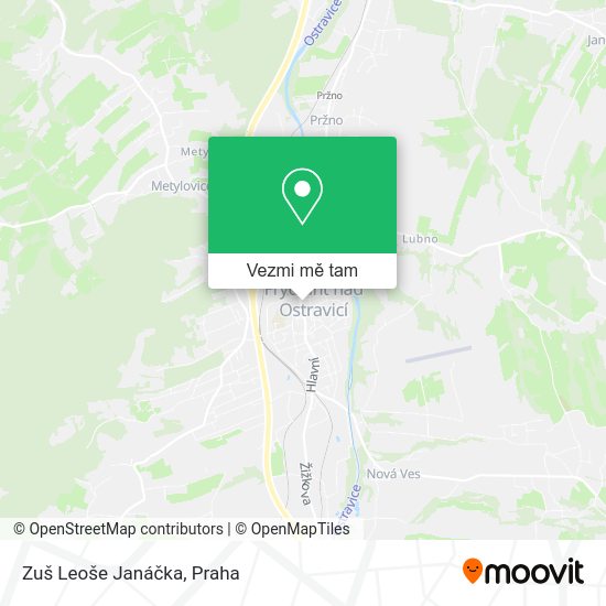 Zuš Leoše Janáčka mapa