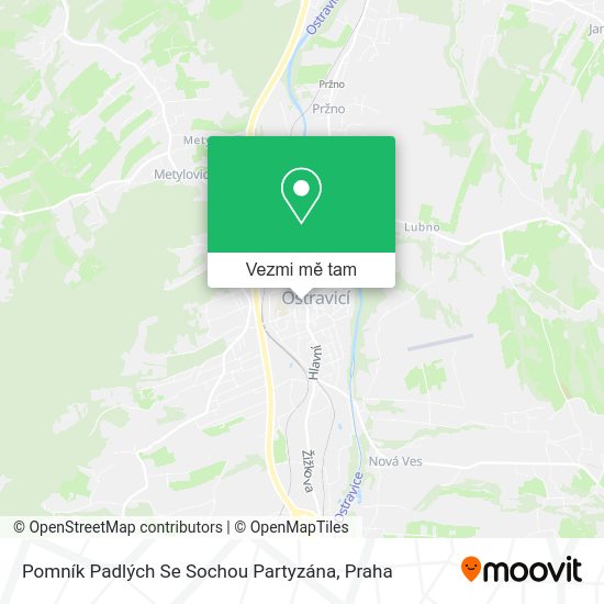 Pomník Padlých Se Sochou Partyzána mapa