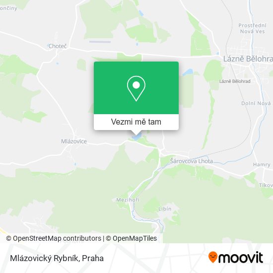 Mlázovický Rybník mapa