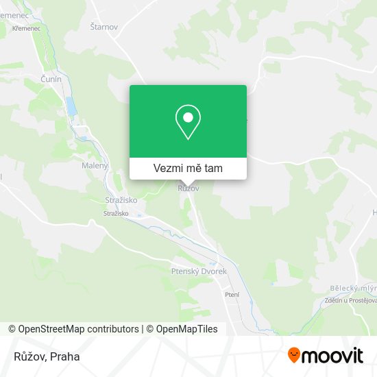 Růžov mapa