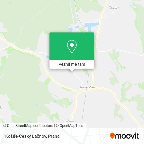 Košíře-Český Lačnov mapa
