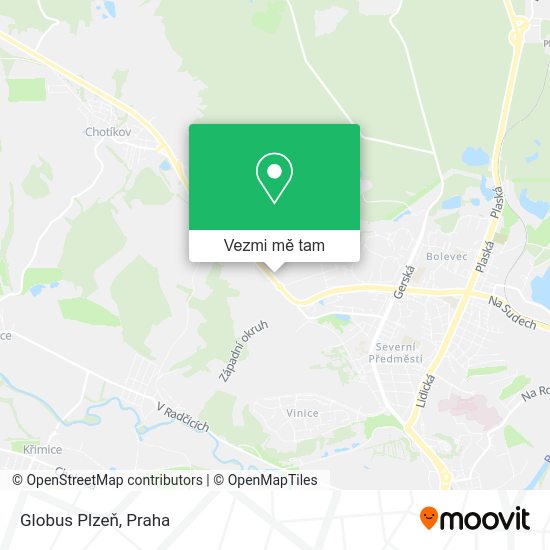 Globus Plzeň mapa