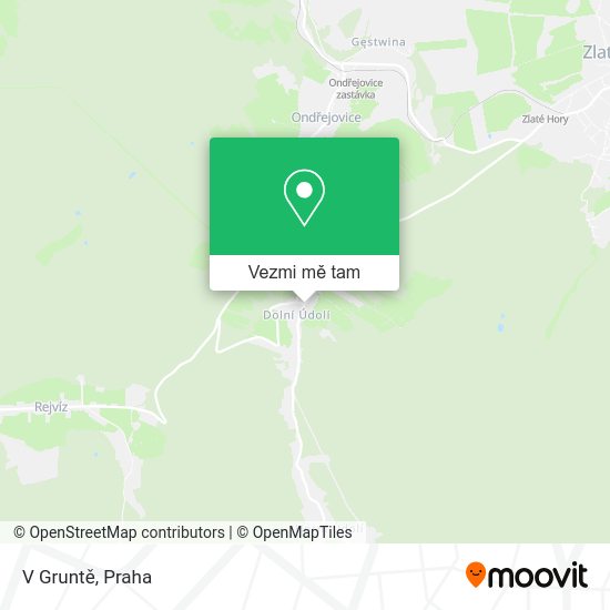 V Gruntě mapa