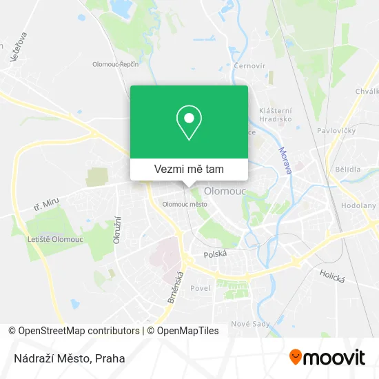 Nádraží Město mapa