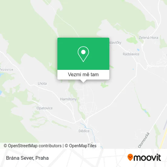 Brána Sever mapa