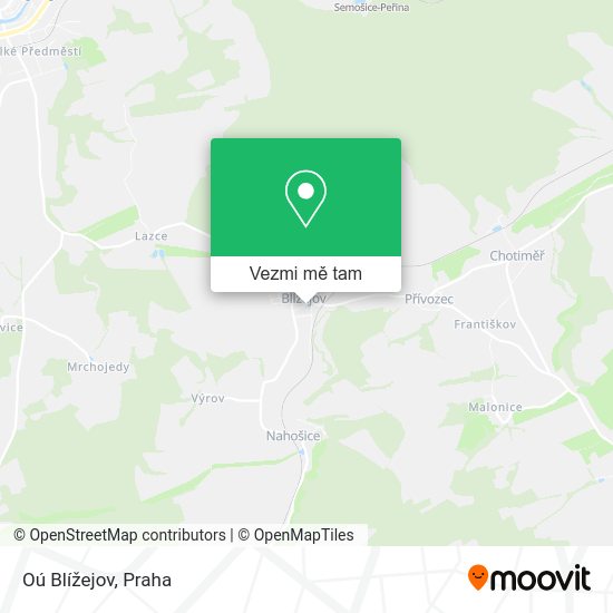 Oú Blížejov mapa
